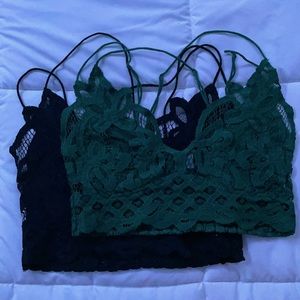 BUNDLE Free People Lace Bralettes
